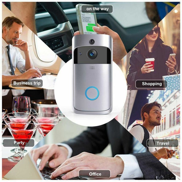 Wireless Smart WiFi DoorBell IR Video Visual Camera Intercom Home Security Kit