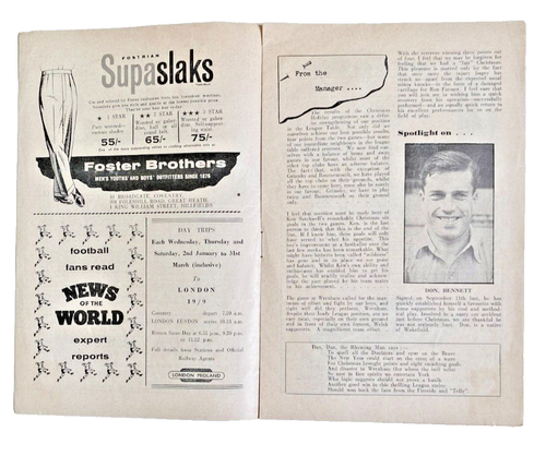 Programa de fútbol americano Coventry City v York City 2/1/60 - Imagen 2 de 6