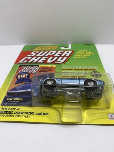 JOHNNY LIGHTNING 1967 CAMARO SUPER CHEVY PLAYING MANTIS VAULT CARD STICKER Blue - Picture 4 of 8
