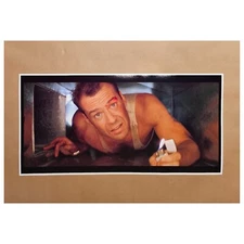 Die Hard Movie Scene 12" X 24" Poster Man cave Bruce Willis Father Gift Police