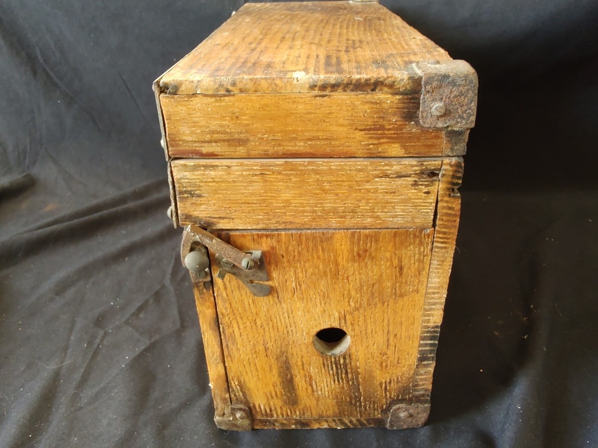 Vintage WW2 Japanese Army Navy Field Telephone with the wooden box