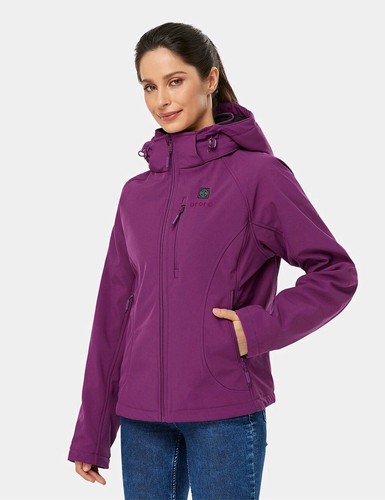 Chaqueta térmica clásica Ororo para mujer - púrpura (batería incluida) NUEVA - Imagen 5 de 12