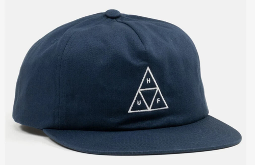 Huf worldwide Skateboard cap Snapback hat Unstructured Triple Triangle navy - Picture 1 of 6