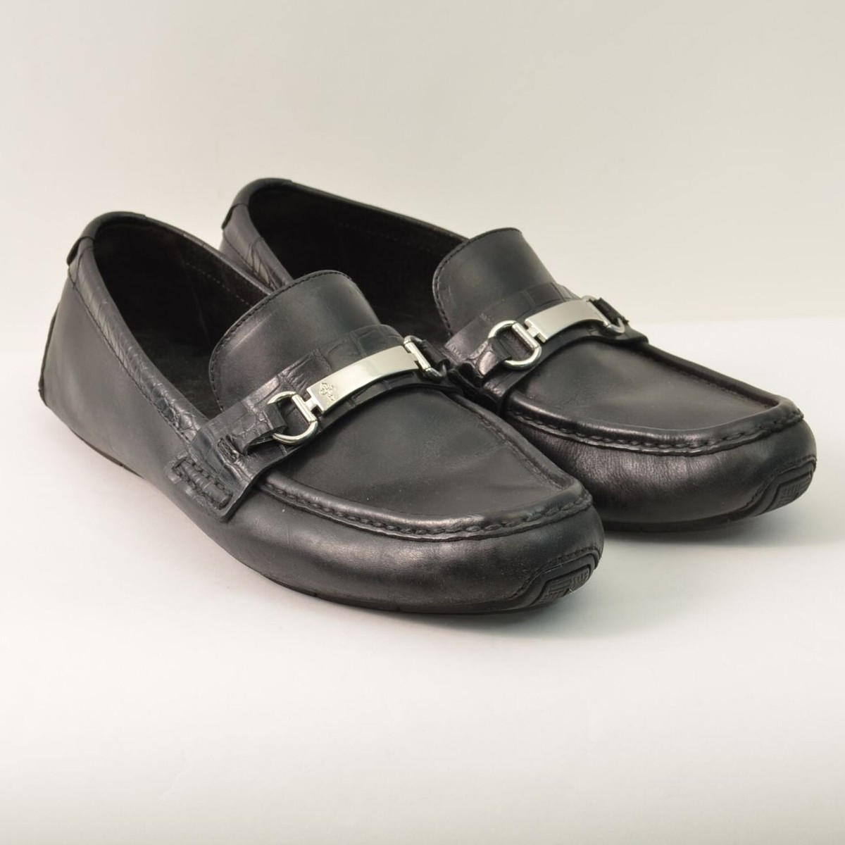 Cole Haan Horse Bit Driving Loafers Mens M Black Leather