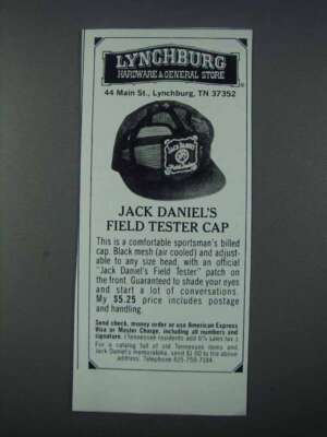 1981 Jack Daniel's Field Tester Cap Ad