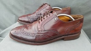 FLORIS VAN BOMMEL Men's Brown Cordovan Leather Brogue Shoes Sz-10 | eBay