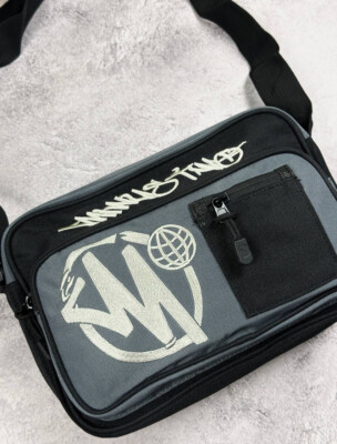 【SATIIIZ】Mikko Two Pocket Messenger Bag 833-DkGreyBlack-6-