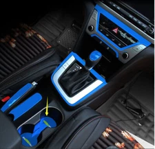 Blue Titanium Center Console Water Cup Holder Pad For Hyundai Elantra 17-2020