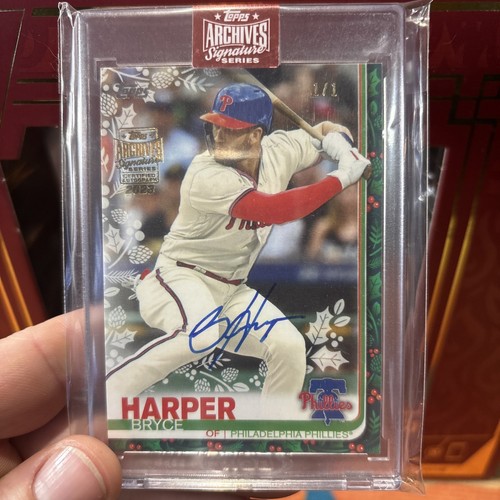 2023 Topps Archives Bryce Harper Auto 1/1 One Of One🔥 Holiday edition - 第 1/4 張圖片