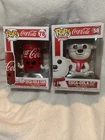 Funko Pop! Coca-Cola Can & Polar Bear Vinyl Figures #78 & #58 Ad Icons