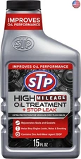 STP High Mileage Oil Treatment + Stop Leak - 15 FL OZ