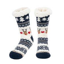 Christmas Slipper Socks with Non-Slip Grippers, Cozy Fuzzy Fluffy Socks for W...