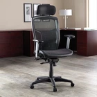 Lorell ErgoMesh Series Mesh High-Back Office Chair - Black Seat Color - Mesh