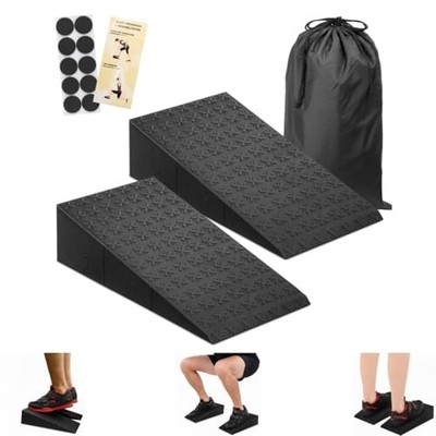ZKDLFIRE Squat Wedge Block   2 Pcs, Non-Slip, Heel Elevated Squat Wedge for 