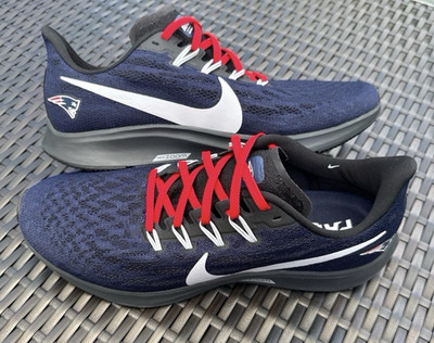 Nike Air Zoom Pegasus 36 New England Patriots Mesh Low Top Running Sneaker
