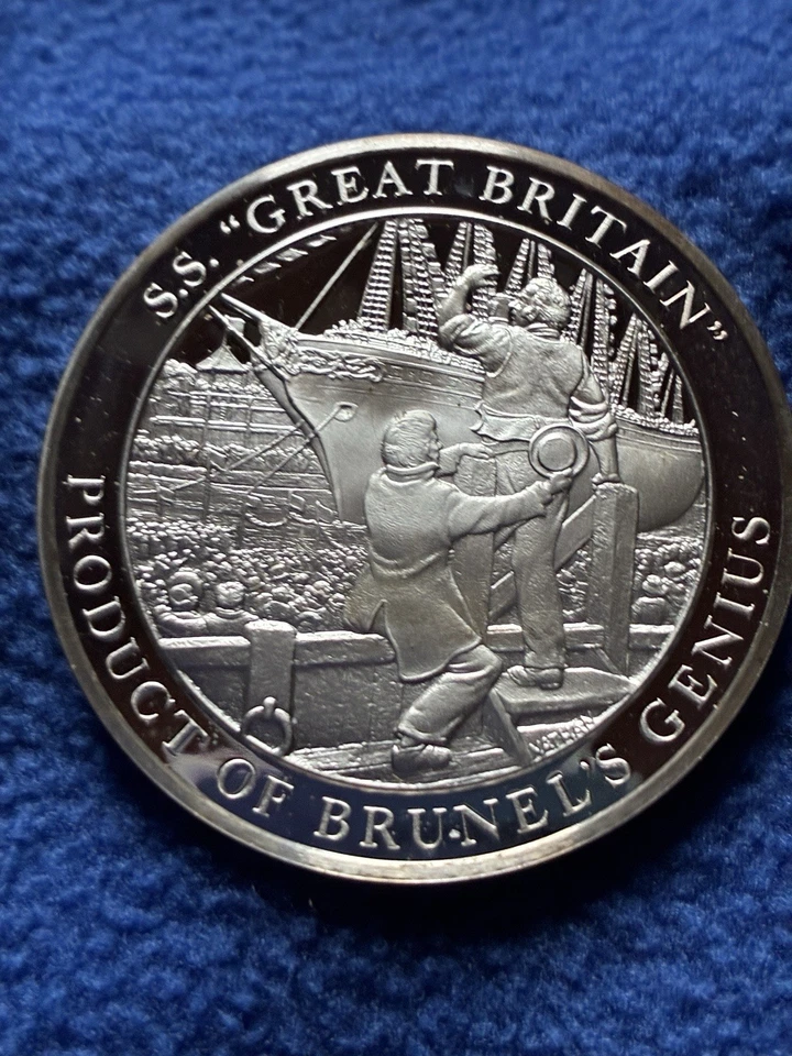 .925 Sterling Silver Hallmarked 37 Gr SS Great Britain Medallion In Capsule - Image 3 of 4
