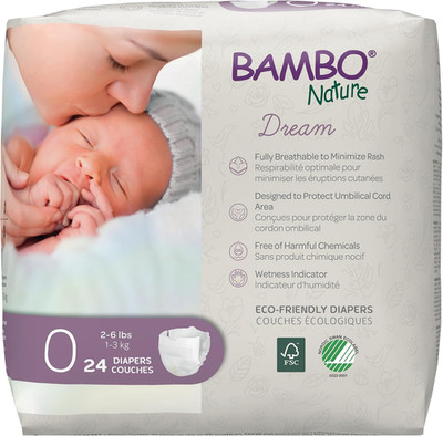 Hypoallergenic Dream Baby Diapers, Premium Eco-Labeled Sustainable Diapers, Enha