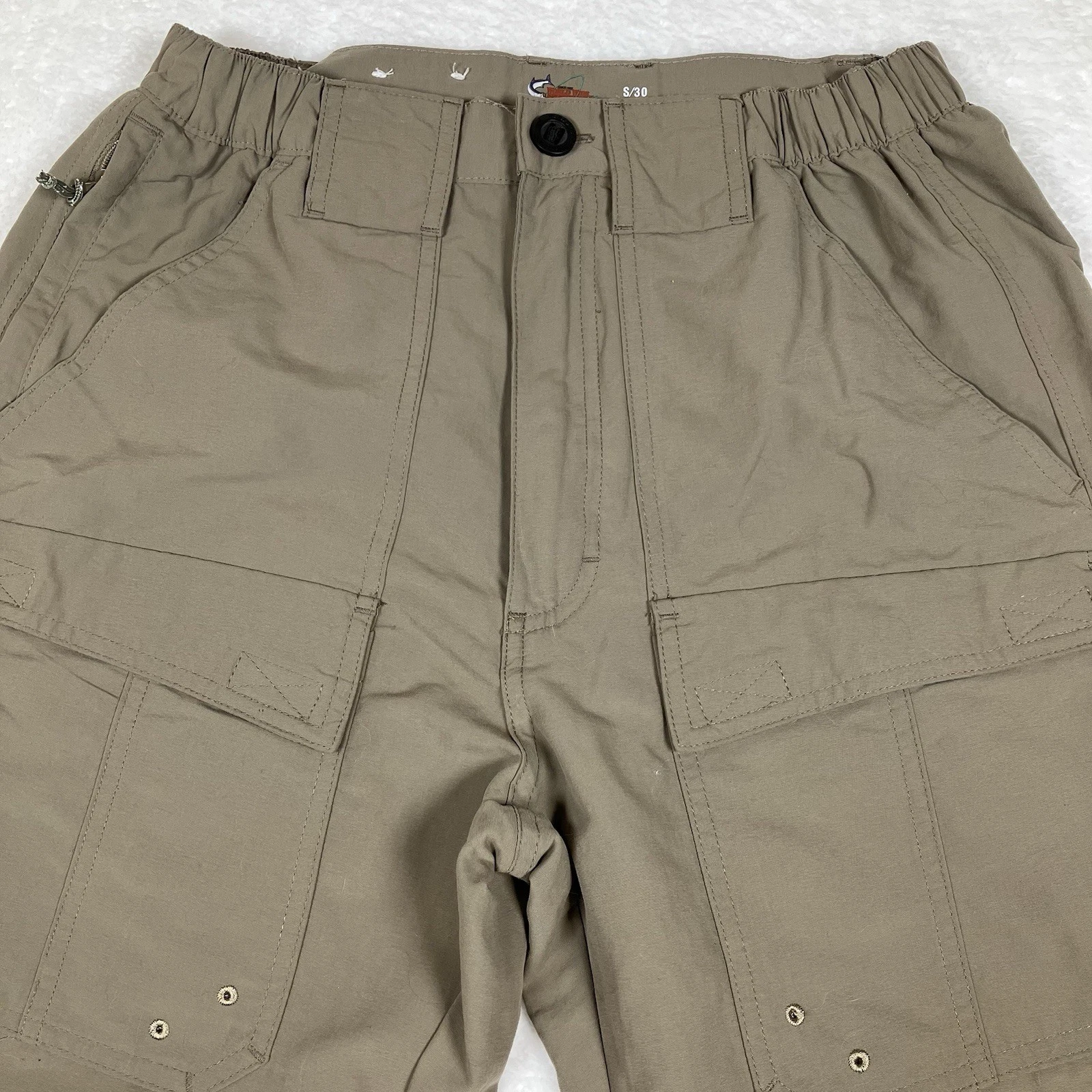 World Wide Sportsman Tan Nylon Hiking Convertible Pants Shorts Mens S 30W x 30L