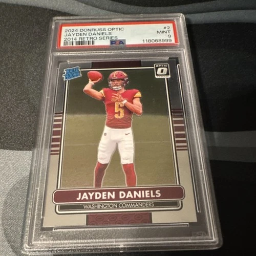 2024 Panini Donruss Optic Jayden Daniels Rated Rookie #2 PSA 9 Commanders Insert