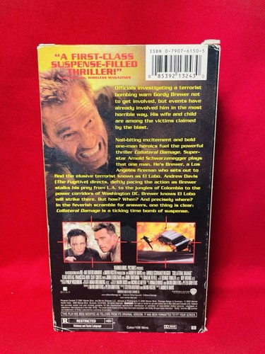 Collateral Damage (VHS, 2002) Arnold Schwarzenegger - Picture 2 of 3