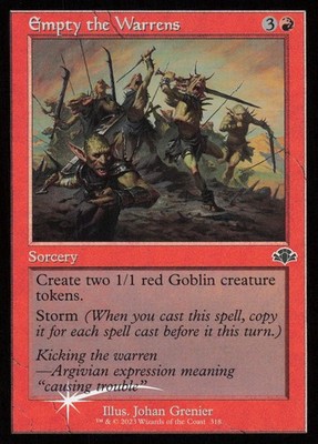 Empty the Warrens (Retro Frame) C Dominaria Remastered 318 NM Foil