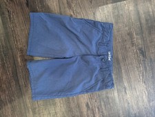 Cat Jack Boys Navy Blue Chino Shorts Size 12 Adjustable Waist