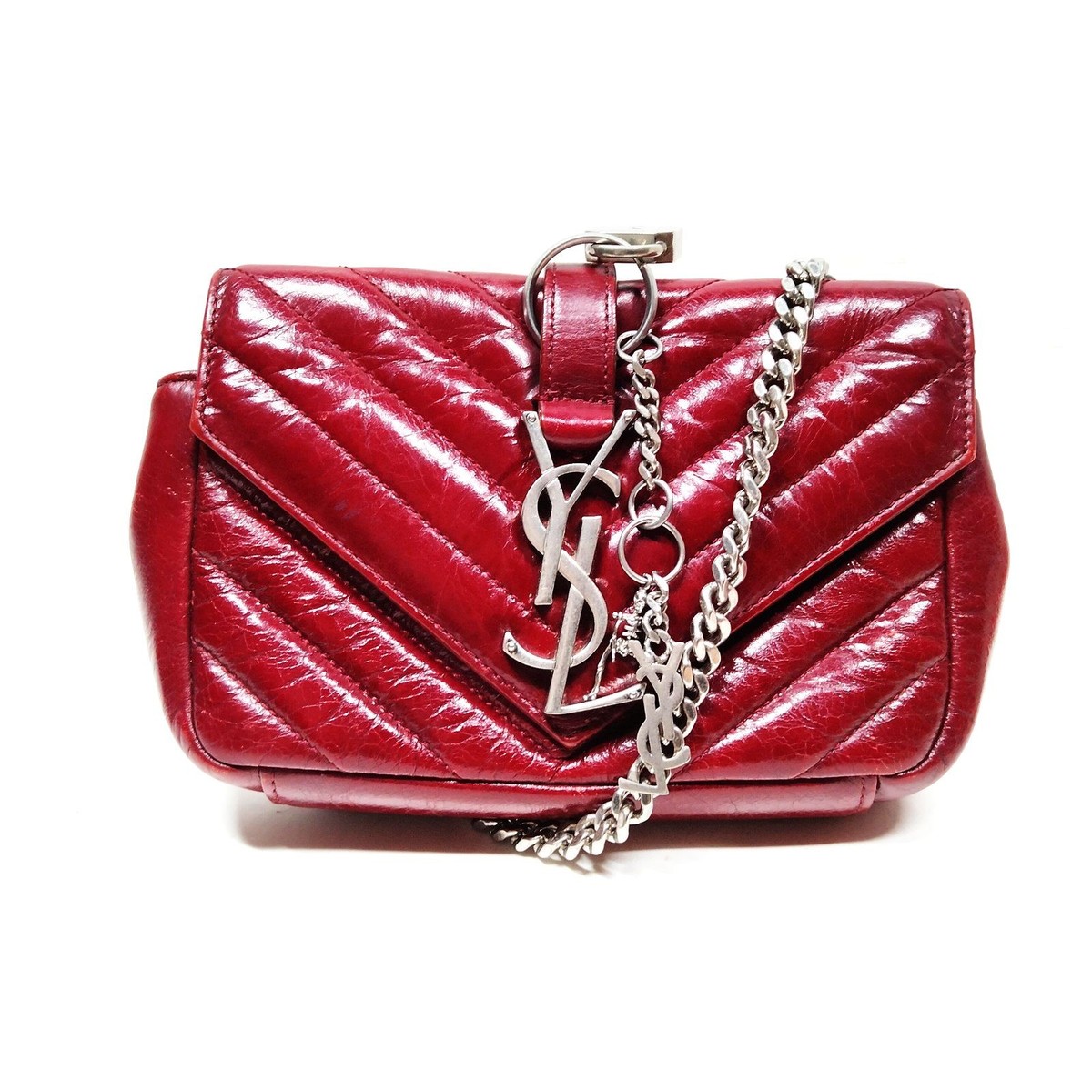 Red Saint Laurent Crossbody Purse Yves Saint Laurent Shoulder