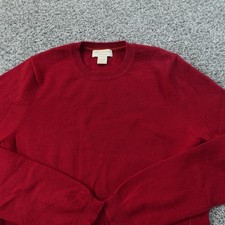 Simply Cashmere Sweater Womens M Red Pullover Crewneck Knit Soft Cozy Warm Top
