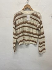 Fabulous IN THE STYLE crochet boho Sweater 10/12 Beige, Brown, Cream RG020
