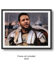Russell Crowe Hand Signed Gladiator Actor 16x12 Photo Verified COA + PSA QO Card