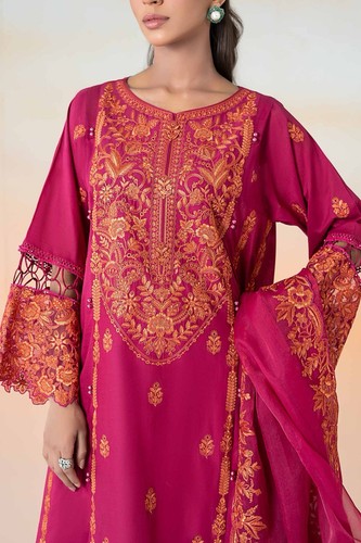 NWT Pakistani Indian Designer Maria B. Shalwar Kameez 3pcs Dress Fancy Embr L/12