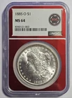 1885-O Morgan Silver Dollar ~ NGC MS64 ~ EDC Red Core ~ 90% Silver (N109)