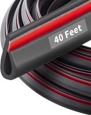 40 Feet Rubber Edge Trim Seal Strip, BISOTHAI Self-Adhesive Rubber U Channel