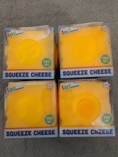 NEW Toymendous Squeeze Cheese Heavy Squeeze Toy Yellow Ages 3 VIRAL Lot Of 4
