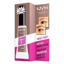 NYX PROFESSIONAL MAKEUP The Brow Glue, Extreme Hold Tinted Eyebrow Gel, TAUPE