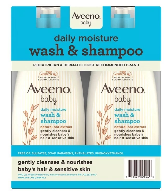 Aveeno Baby Daily Moisture Body Wash & Shampoo with Natural Oat Extract
Opens in a new window or tab