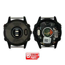 OEM Garmin Fenix 6 Sapphire Main Shell Frame Housing HR Black /Red Button Part