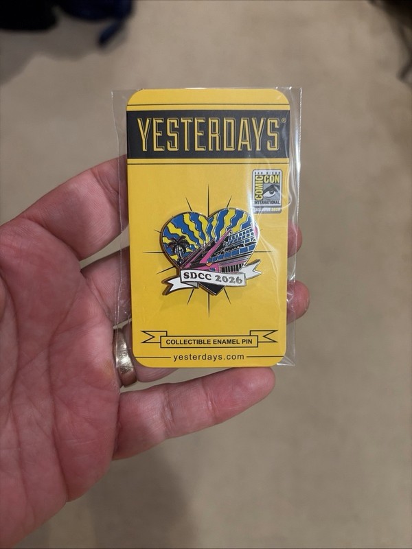 SDCC 2026 Yesterdays Heart Enamel Pin Exclusive IN HAND