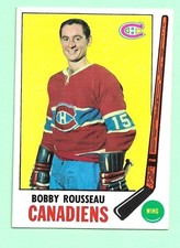 (1) BOBBY ROUSSEAU  1969-70 TOPPS # 9 CANADIENS NM  CARD (N2076)