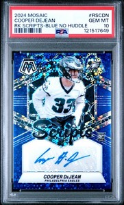 2024 Panini Mosaic - Rookie Scripts Cooper DeJean #RS-CDN PSA 10