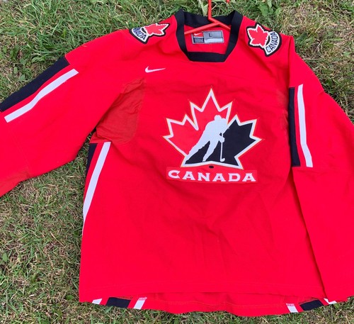 Nike Team Canada Herren Eishockey Trikot Gr. L rot genäht Eishockey Shirt - Bild 5 von 9