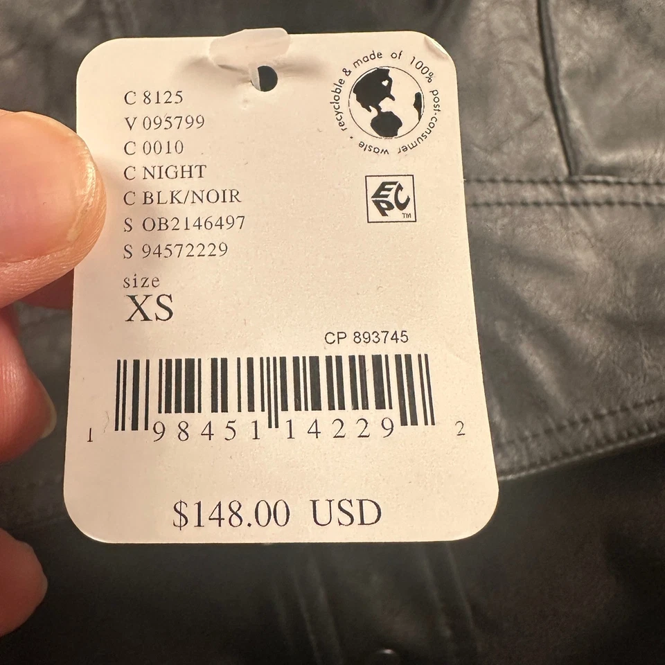 Romper We The Free XS preto couro sintético com botão sem mangas novo com etiquetas $148 - Imagem 2 de 4