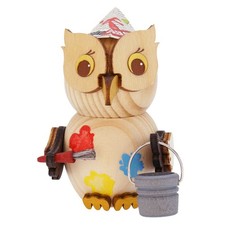 Holzfigur Mini-Eule Maler