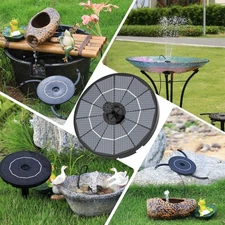 AISITIN 2.8W Solar Fountain Pump for DIY Water Feature Outdoor with Nozzles