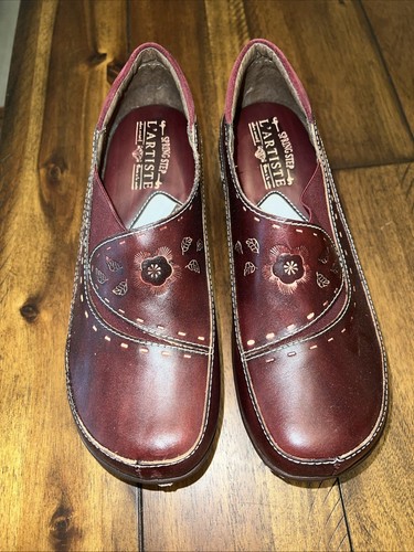 Spring Step L'artiste Burbank Leather Clogs for Women Bordeaux EU 39 BRAND NEW