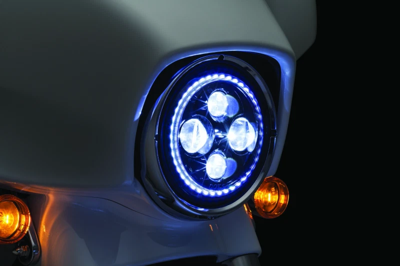 Kuryakyn Orbit Vision 7-inch LED Headlight * Fits Harley Davidson Touring Models - Image 2 of 4