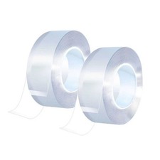 20FT Transparent Tape Double Sided Traceless Washable Strong Adhesive Gel Tape