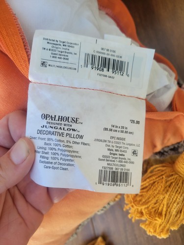 2 x Abstrakt Punch Nadel Dekokissen Opalhouse MCM Boho 14” x 20” Reißverschluss - Bild 4 von 6