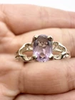 Vintage 925 Sterling Silver Natural Amethyst Ring Size 7