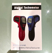 Digital LCD Laser Photo Tachometer RPM Meter (2.5&ndash;99999) Blue with Black Case